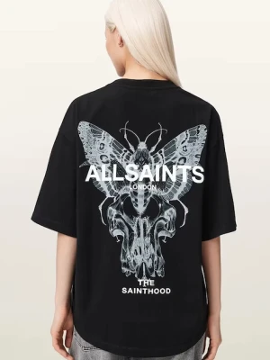 AllSaints T-shirt oversize damski bawełniany HALIS