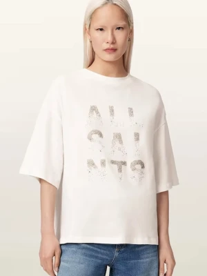 AllSaints T-shirt oversize damski bawełniany STACKS