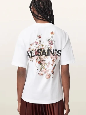 AllSaints T-shirt oversize damski bawełniany VALEN ETTA TEE biały