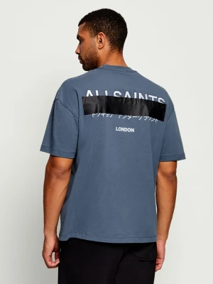 AllSaints T-shirt Redact | Oversize fit granatowy