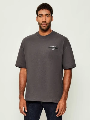 AllSaints T-shirt REDACT | Oversize fit szary