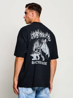 AllSaints T-shirt Repeat | Oversize fit czarny