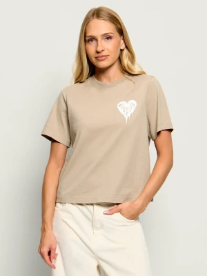 AllSaints T-shirt Trip Lisa | Loose fit beżowy