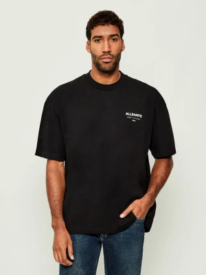 AllSaints T-shirt UNDERGROUND | Oversize fit czarny