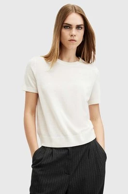 AllSaints t-shirt wełniany BERN kolor biały W108KB