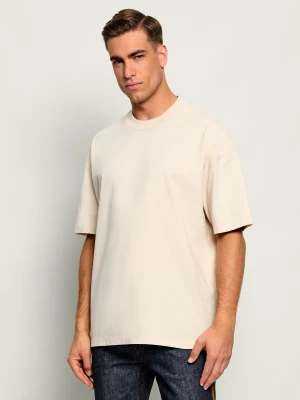 AllSaints T-shirt Xander | Oversize fit beżowy