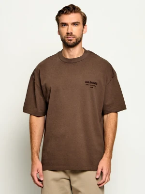 AllSaints T-shirt Xander | Oversize fit brązowy