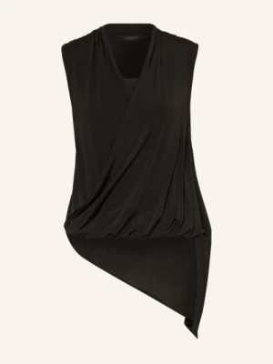 Allsaints Top Adaline O Wyglądzie Kopertowym schwarz
