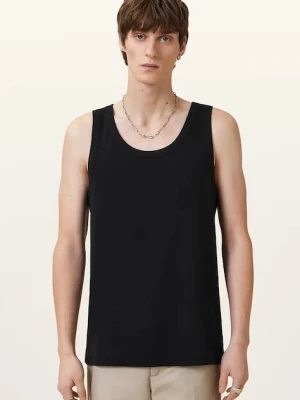 AllSaints top bawełniany EDWARDS VEST kolor czarny M008JB
