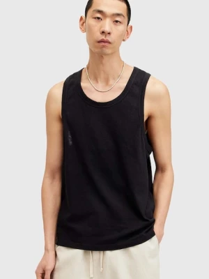 AllSaints top bawełniany KENDRICK VEST czarny
