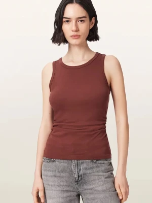 AllSaints top damski bawełniany z elastanem KATARINA czerwony