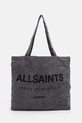 AllSaints torba bawełniana kolor czarny M170XB