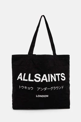 AllSaints torba bawełniana kolor szary M249XB