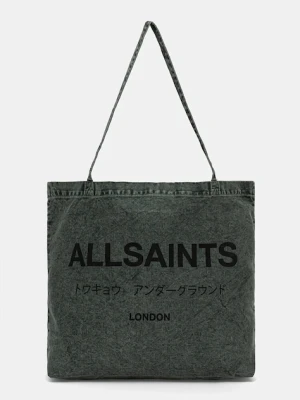 AllSaints torba bawełniana kolor zielony M170XB