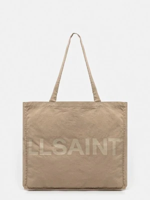 AllSaints torba bawełniana LARGE kolor beżowy M170XC