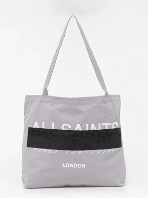 AllSaints torba bawełniana REDACT kolor szary M093XC