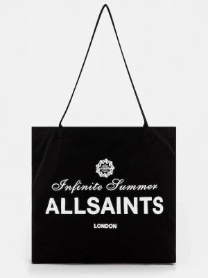 AllSaints torba bawełniana SOLEIL kolor czarny M174XC