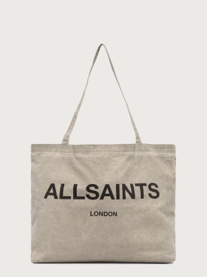 AllSaints torba materiałowa męska bawełniana beżowy