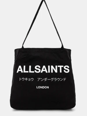 AllSaints torba materiałowa męska bawełniana czarny