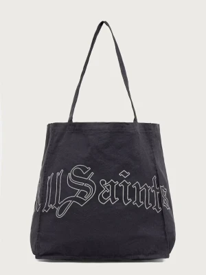 AllSaints torba materiałowa męska bawełniana DECENT LRG TOTE czarny