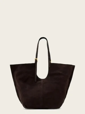 AllSaints torba zamszowa ARA kolor brązowy W338XC