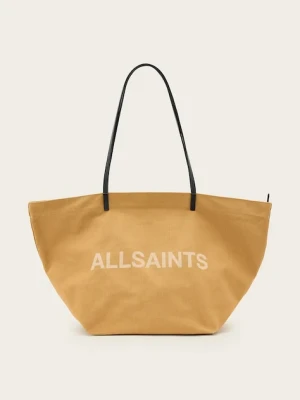 AllSaints torebka bawełniana SERAFINA kolor beżowy W323XC