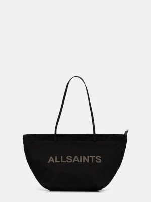 AllSaints torebka bawełniana SERAFINA kolor czarny W323XC