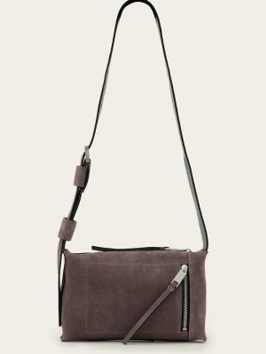 AllSaints torebka crossbody damska zamszowa EFFIE brązowy