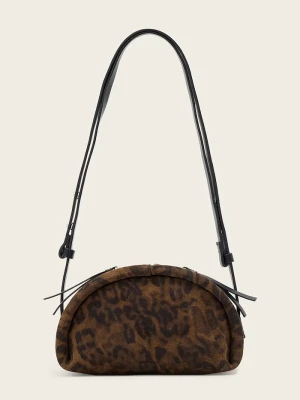 AllSaints torebka crossbody damska zamszowa ROSALIE brązowy