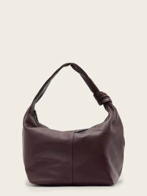 AllSaints torebka damska skórzana EFFIE bordowy