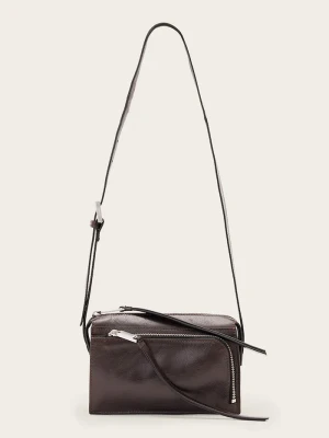 AllSaints torebka damska skórzana MARLO brązowy