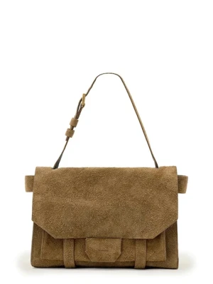 AllSaints torebka nubukowa URSA