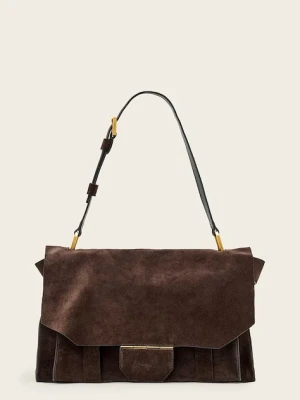 AllSaints torebka nubukowa URSA