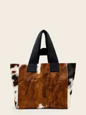 AllSaints torebka shopper damska skórzana IZZY COW