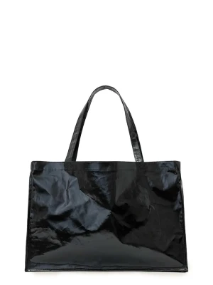 AllSaints torebka shopper damska z imitacji skóry czarny