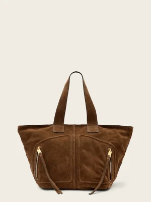 AllSaints torebka shopper damska zamszowa JEAN