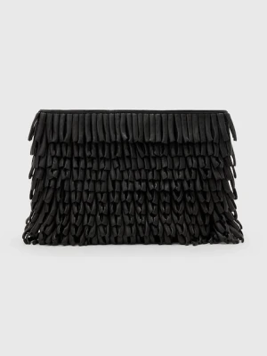 AllSaints torebka skórzana BETTINA kolor czarny W448XC