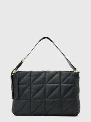 AllSaints torebka skórzana EDBURY kolor czarny W345XD