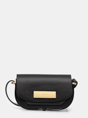 AllSaints torebka skórzana ETTA kolor czarny W294XD