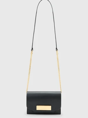 AllSaints torebka skórzana ETTA kolor czarny W339XD