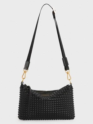 AllSaints torebka skórzana EVE STUD CROSSBODY kolor czarny W027XZ