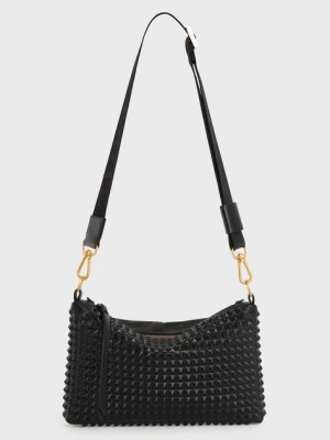 AllSaints torebka skórzana EVE STUD CROSSBODY kolor czarny W027XZ