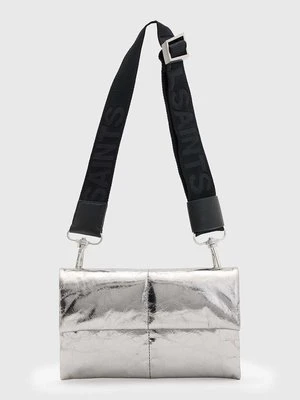 AllSaints torebka skórzana EZRA QUILT CROSSBODY kolor srebrny W308XB