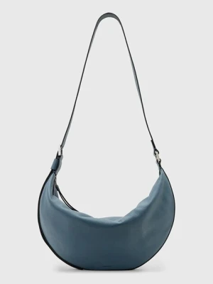 AllSaints torebka skórzana HALF MOON kolor niebieski W052XB