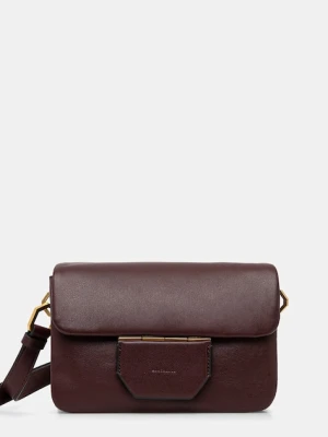 AllSaints torebka skórzana JUPITER kolor bordowy W263XC