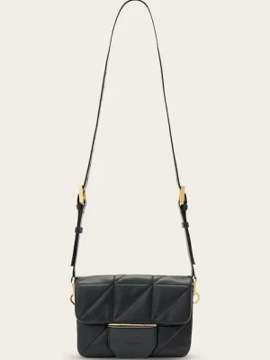 AllSaints torebka skórzana JUPITER kolor czarny W211XD