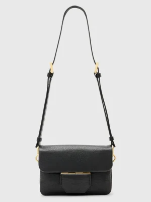 AllSaints torebka skórzana JUPITER kolor czarny W261XC