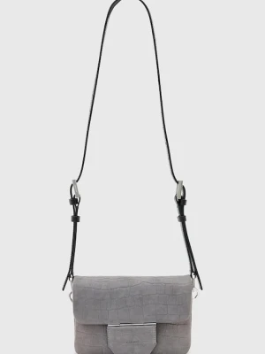 AllSaints torebka skórzana JUPITER kolor szary W354XC