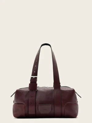 AllSaints torebka skórzana kolor bordowy W493XD