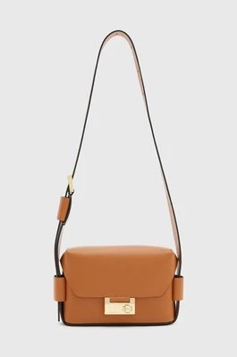 AllSaints torebka skórzana FRANKIE CROSSBODY kolor brązowy WB572X